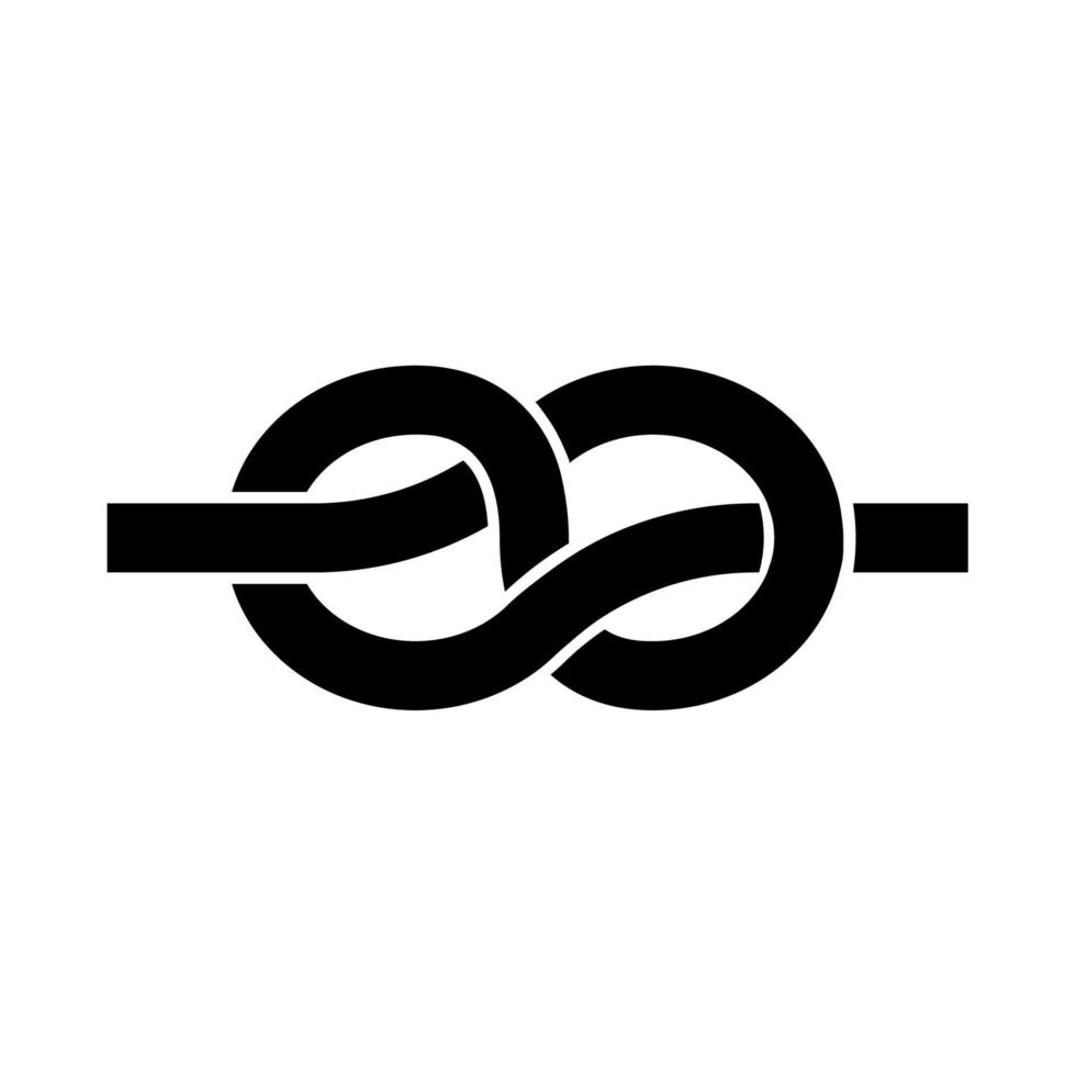 Knot it is black icon . vector