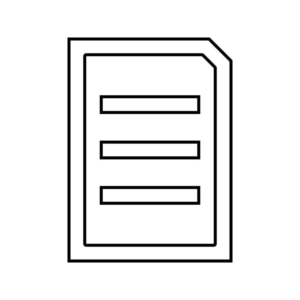 Document sheet it is black icon . vector