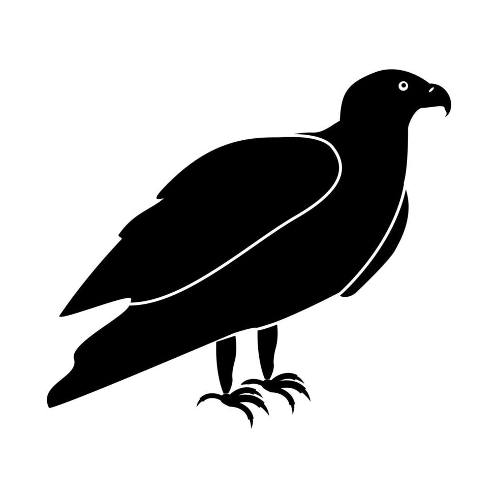 águila es icono negro. vector