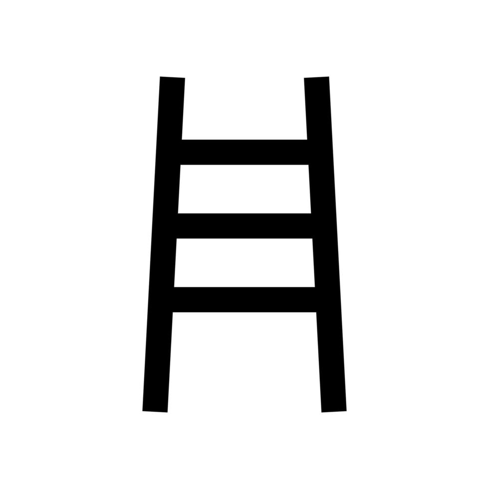Ladder it is black icon . vector