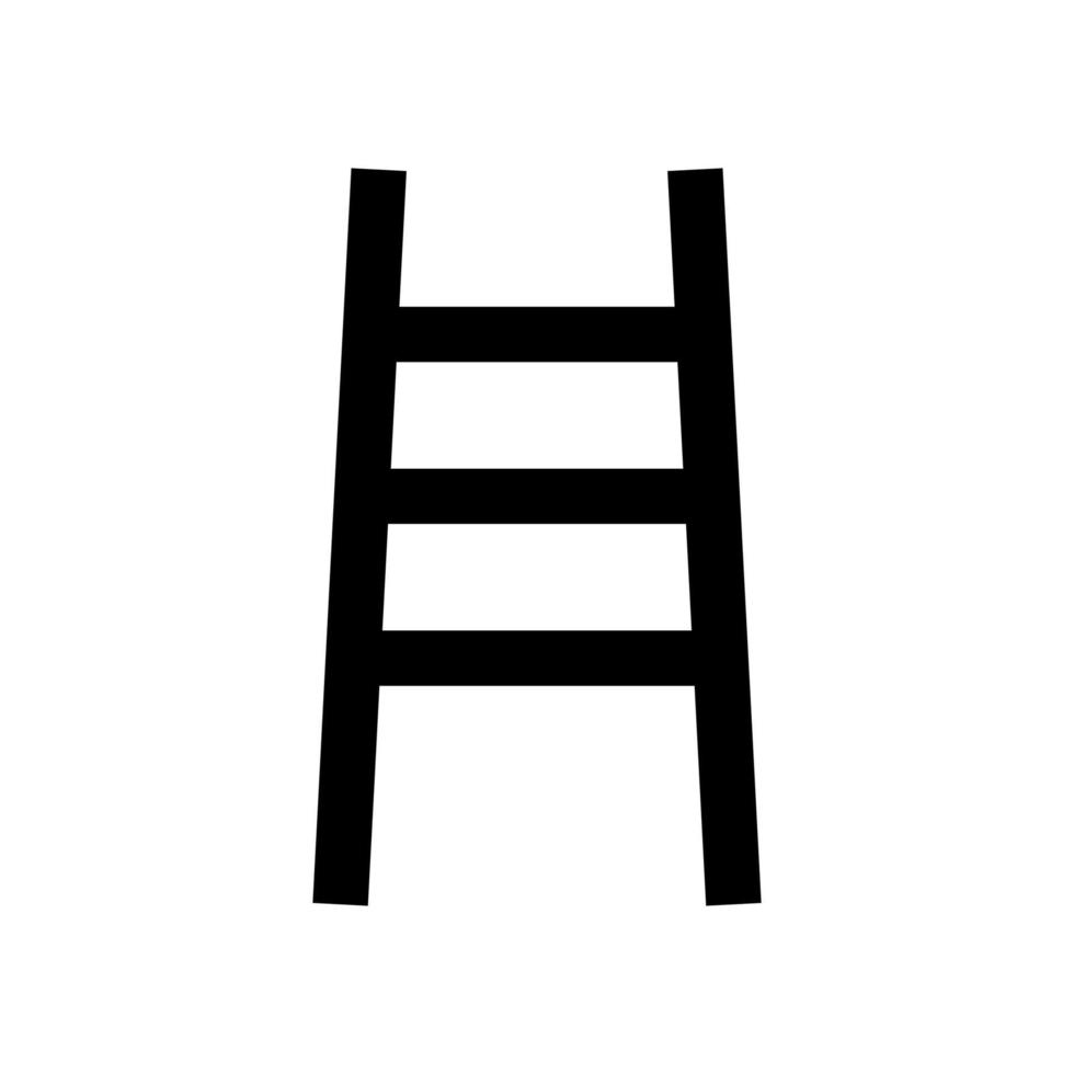 Ladder it is black icon . vector