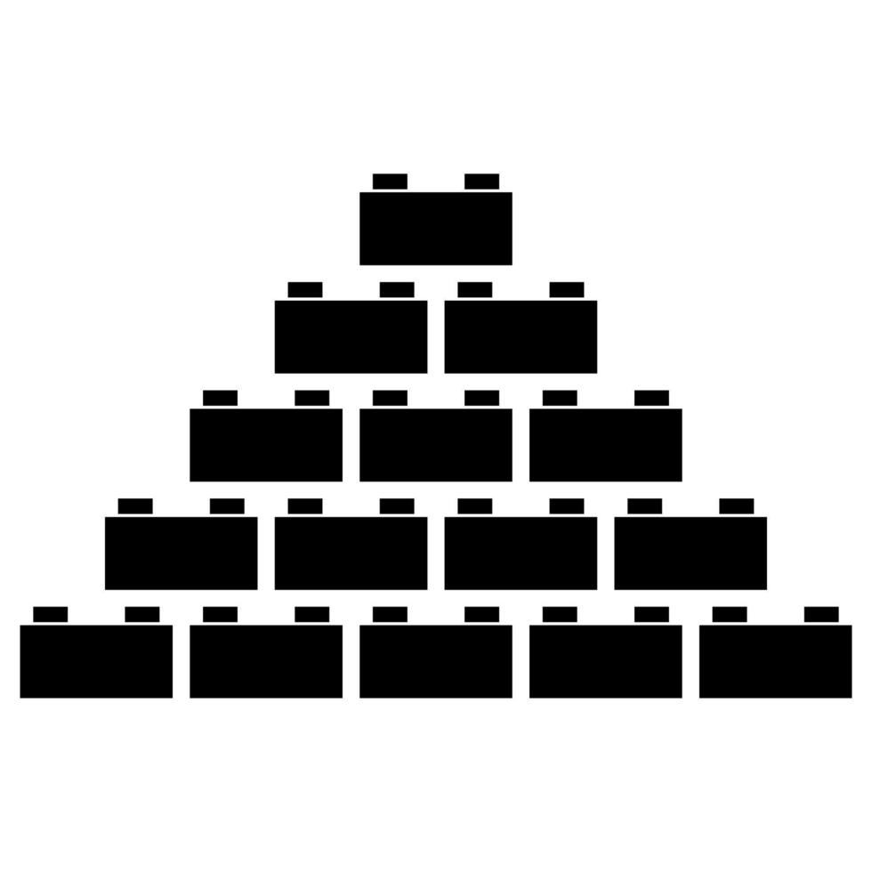 Building block black color icon . vector