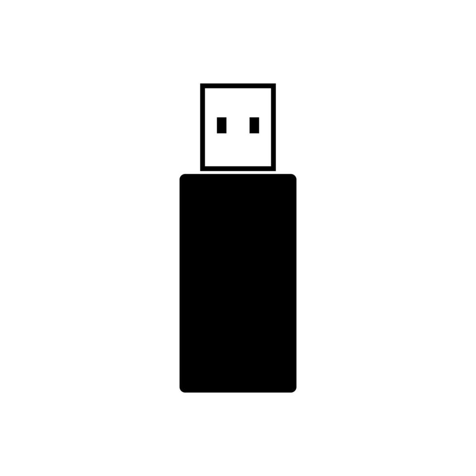 Flash drive black color icon . vector