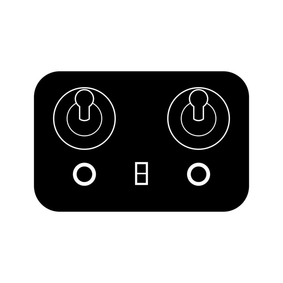 Remote control black color icon . vector