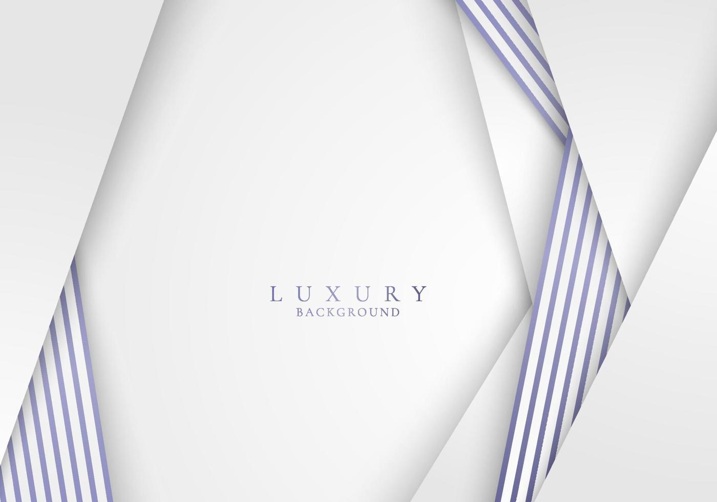 Elegant 3D abstract white stripes triangles shapes purple lines pattern on clean background vector