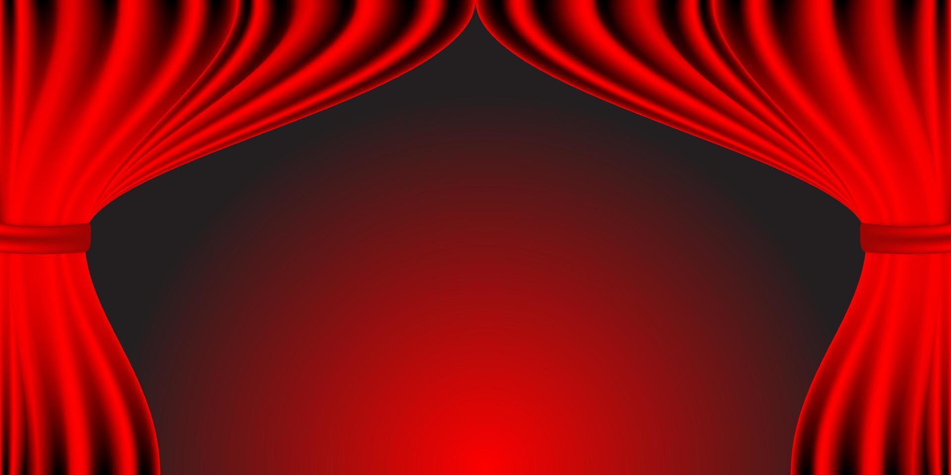 un atractivo y elegante fondo de cortina roja vector