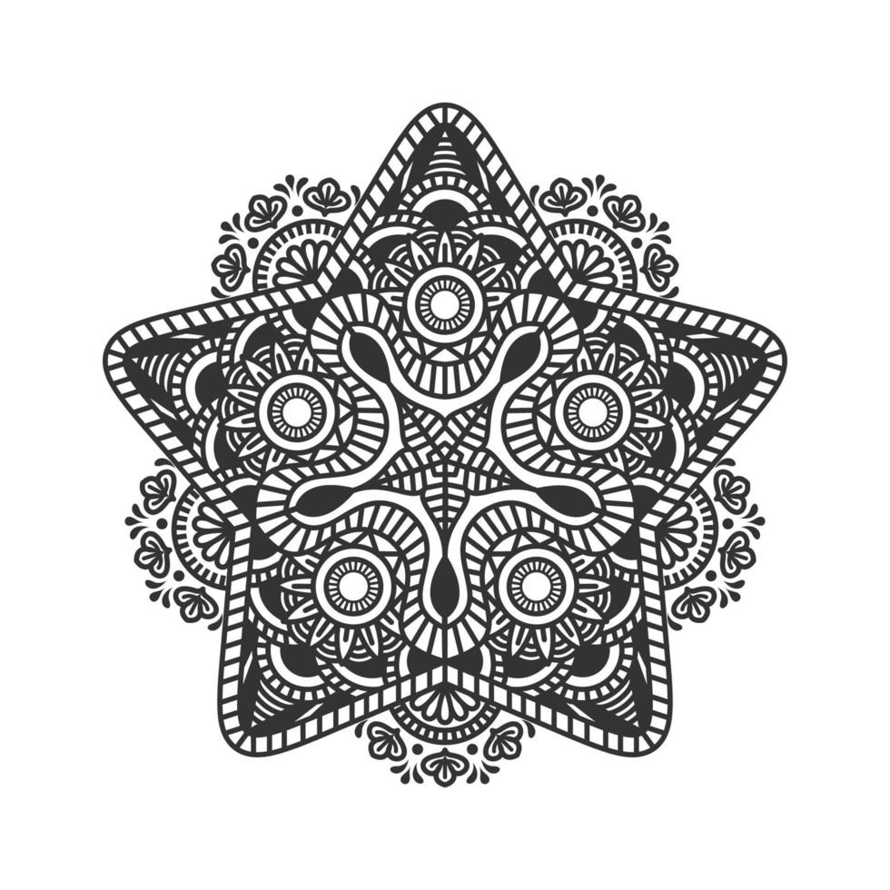 star mandala ornament art vector