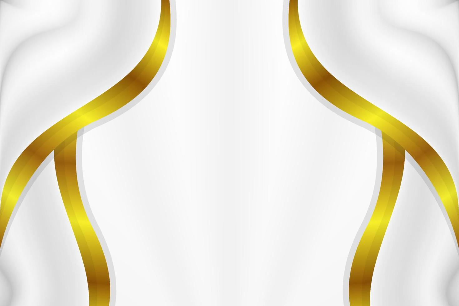 elegant white and gold luxury background vector