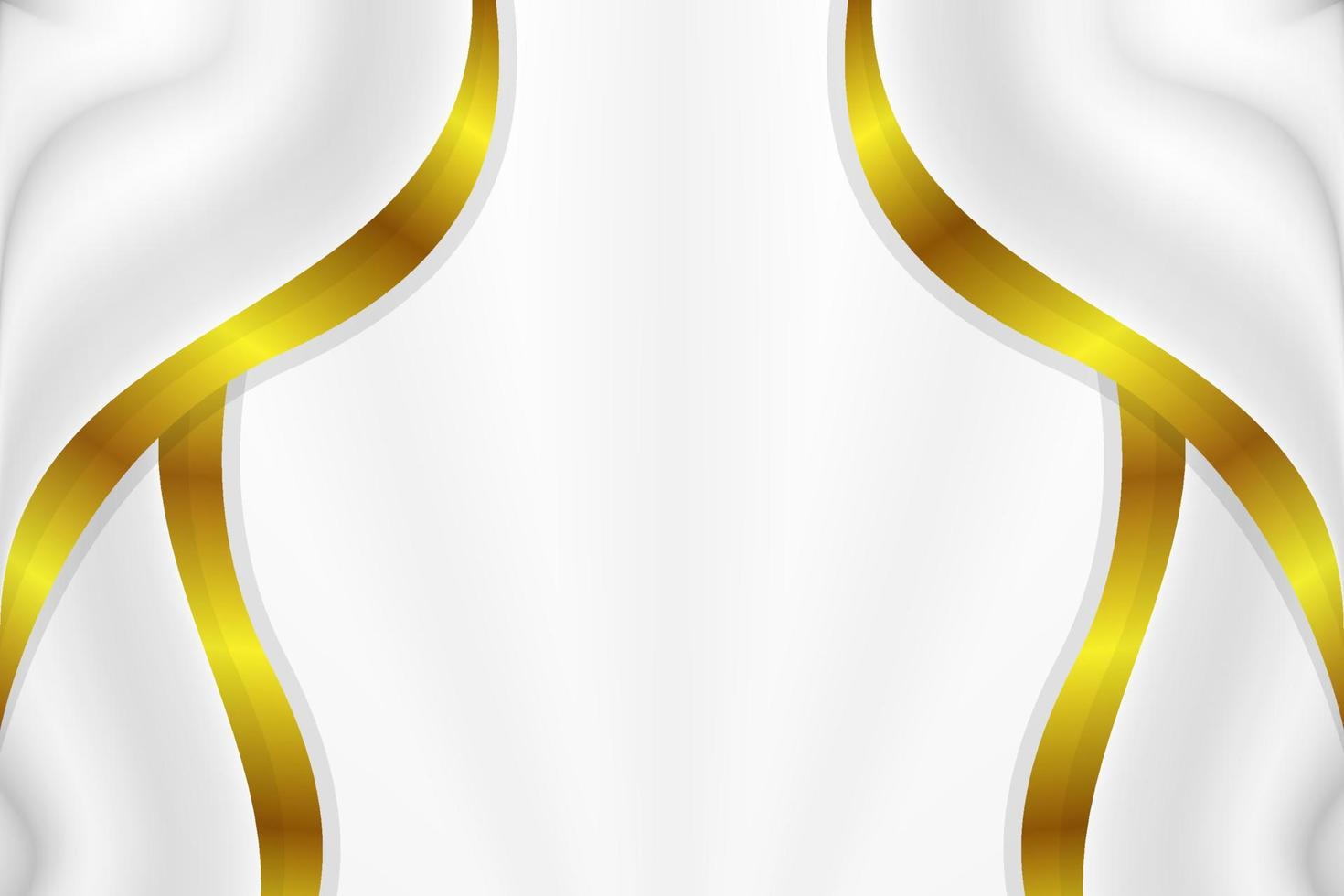 elegante fondo de lujo blanco y dorado vector