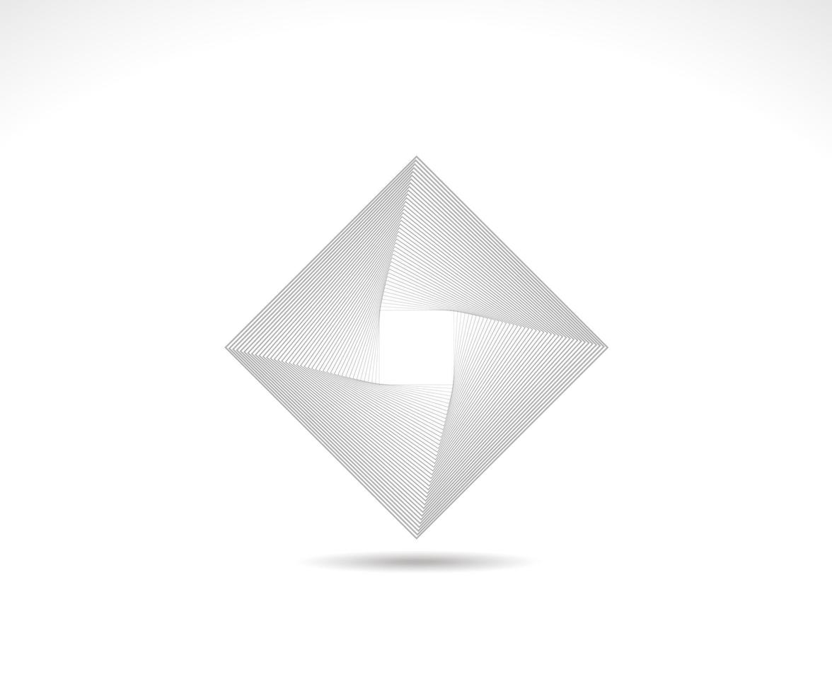 Square logo. Geometric line icon vector