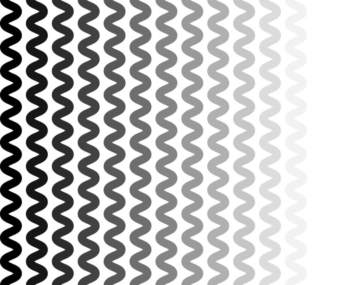 Zig Zag lines pattern. Black wavy line on white background. Abstract wave vector illustration. Digital paper for page fills, web designing, textile print. Vector art.