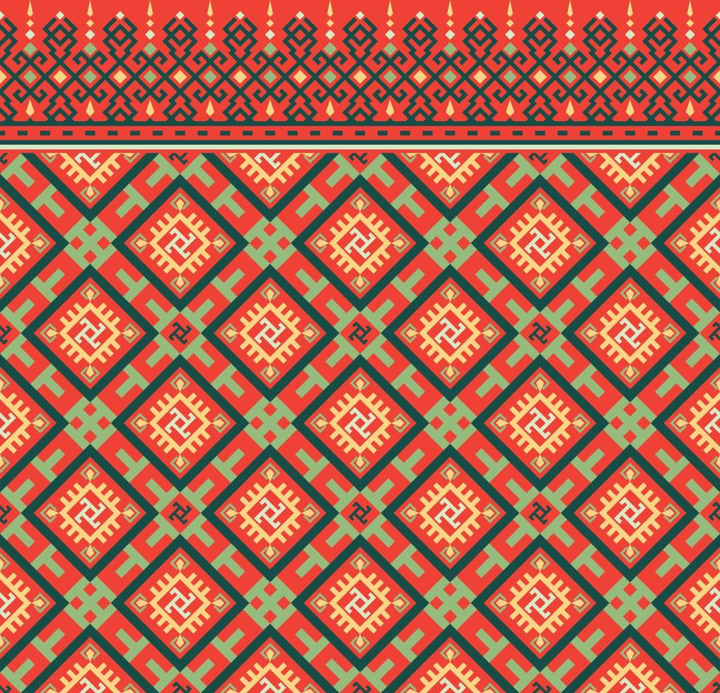 Pattern Ethnic fabric texture Geometric Vector Aztec oriental illustration retro ceramic tile