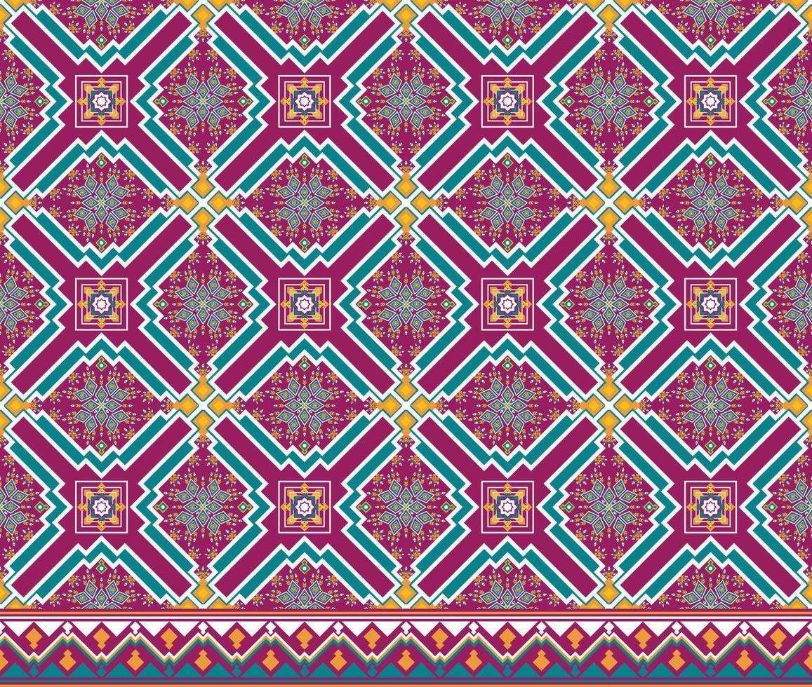 Pattern Ethnic fabric texture Geometric Vector Aztec oriental illustration retro ceramic tile