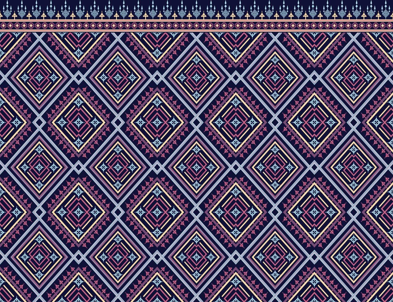 Pattern Ethnic fabric texture Geometric Vector Aztec oriental illustration retro ceramic tile