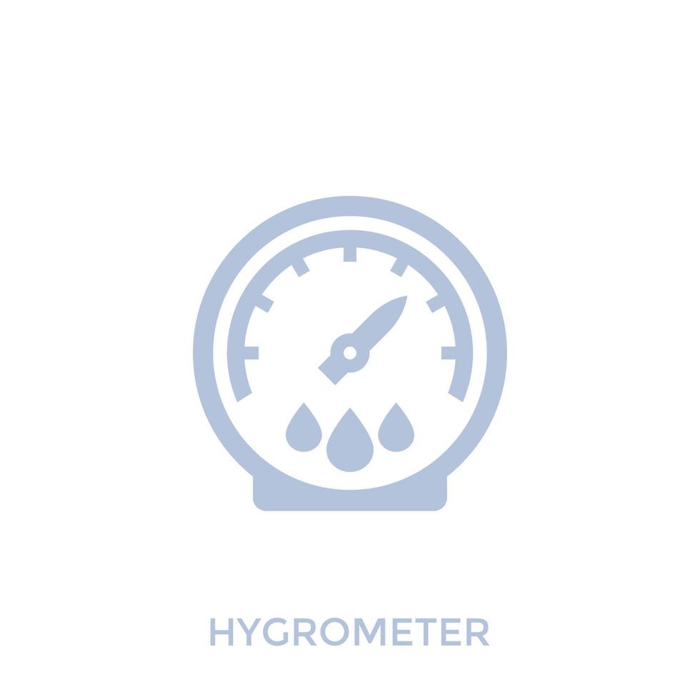 Hygrometer vector icon on white