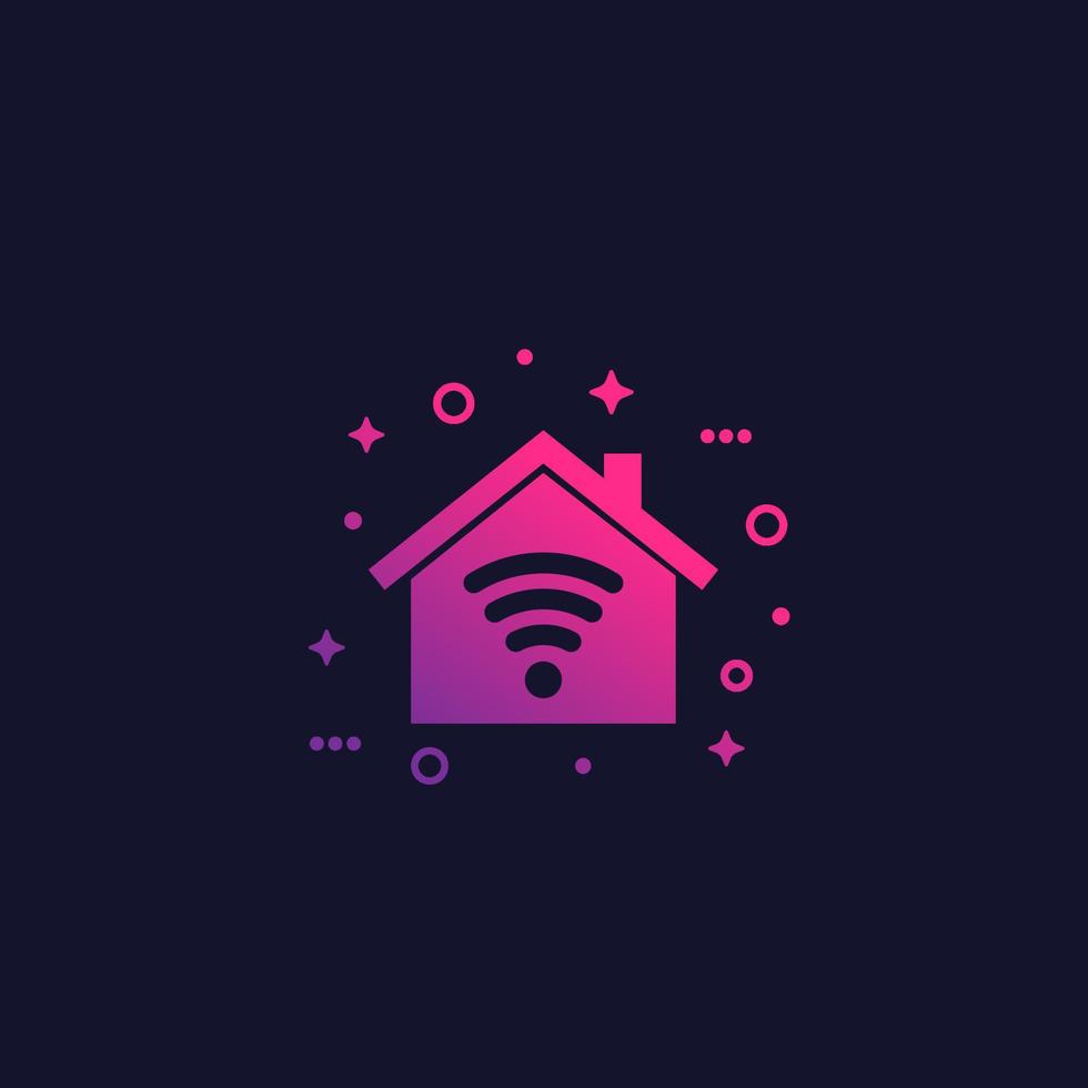 Smart house control icon, vector design