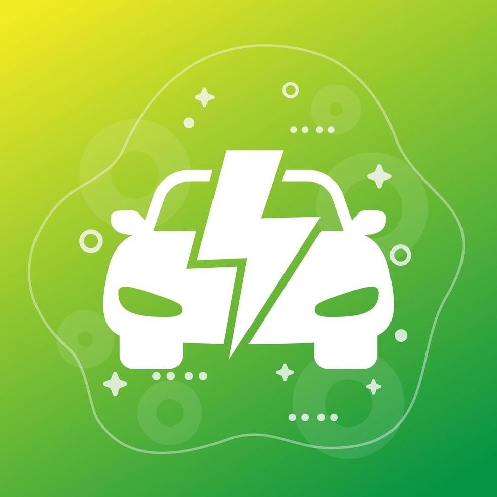 electric car, ev icon, vector art