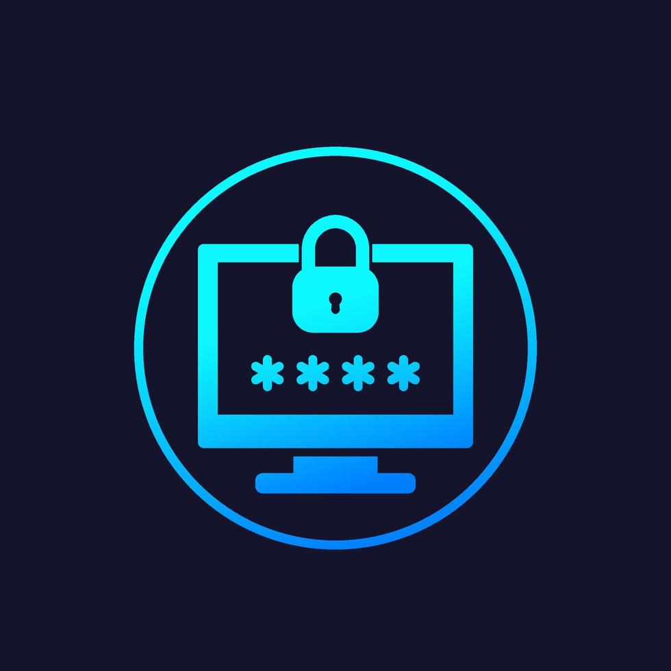 password access, security concept vector icon