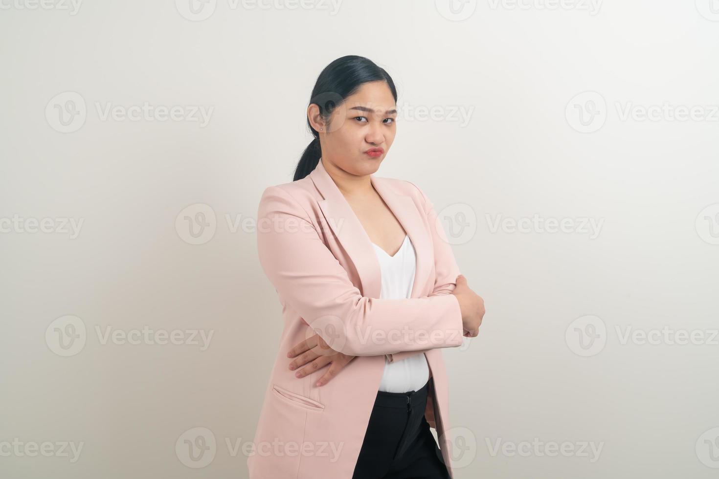 Young Asian woman with sulk face photo