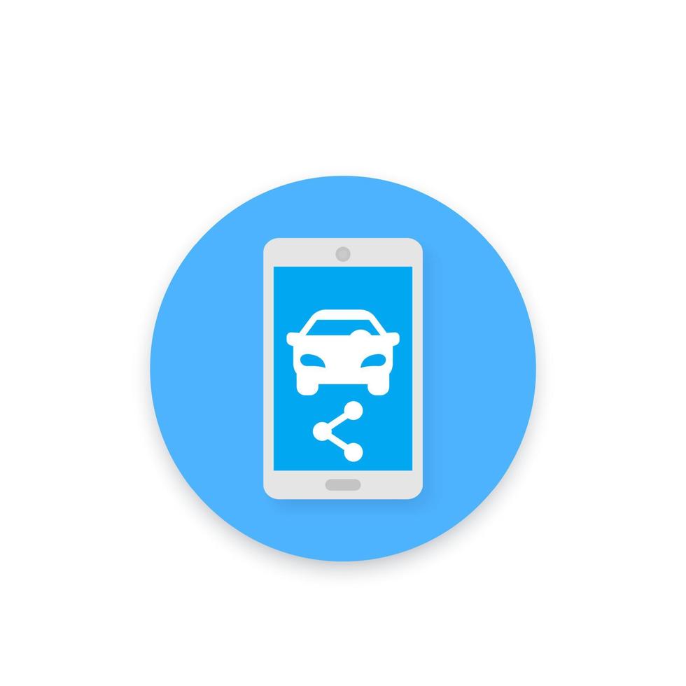 carsharing vector icon for apps and web