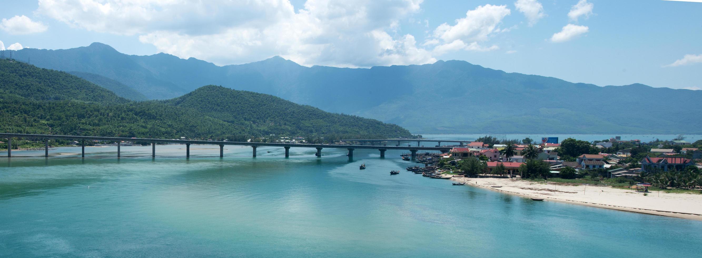 Beautiful holiday spot in Vietnam. Beach and blue water on a sunny day. photo