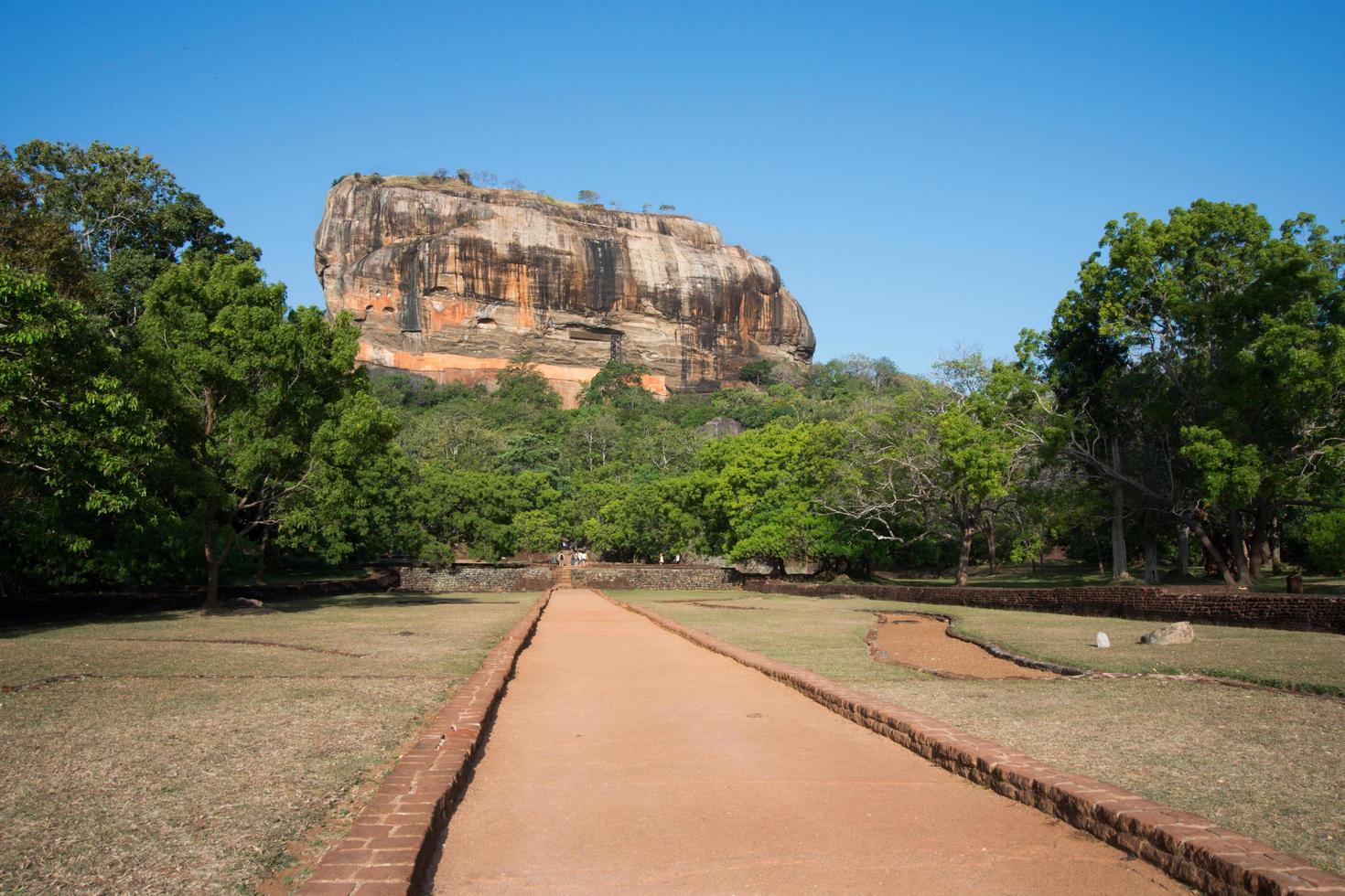 Sigiriya mountain, the lion rock, from the main entrance photo