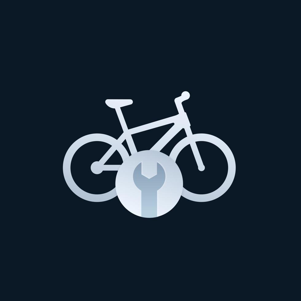 bicycle, bike repair service vector logo