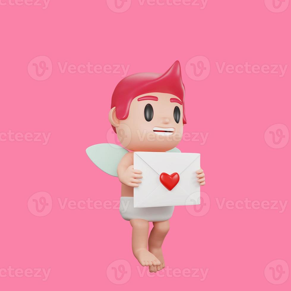 concepto del día de san valentín del personaje de cupido foto