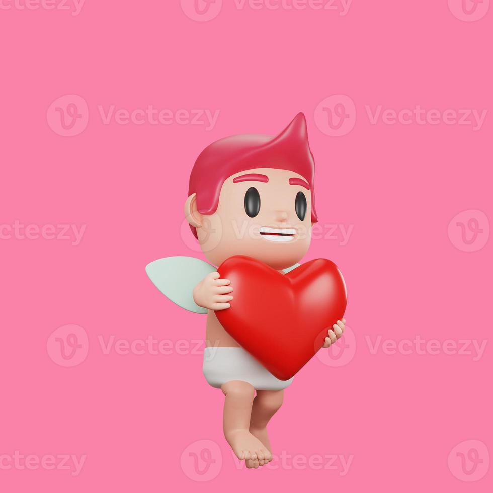 concepto del día de san valentín del personaje de cupido foto