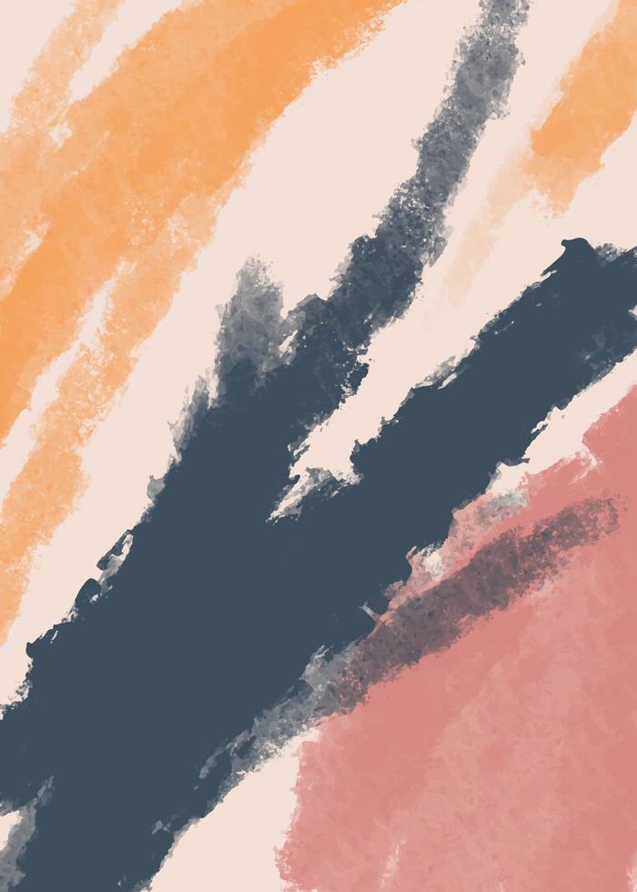Creative minimalist hand painted. Abstract arts background . Vector illustration