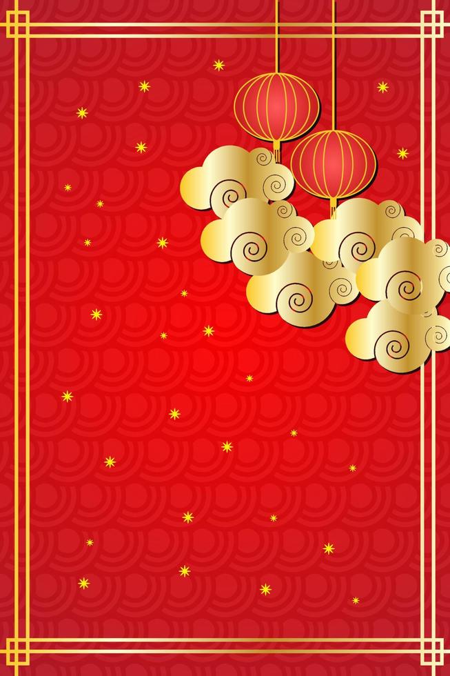 Chinese New Year Greeting Template vector