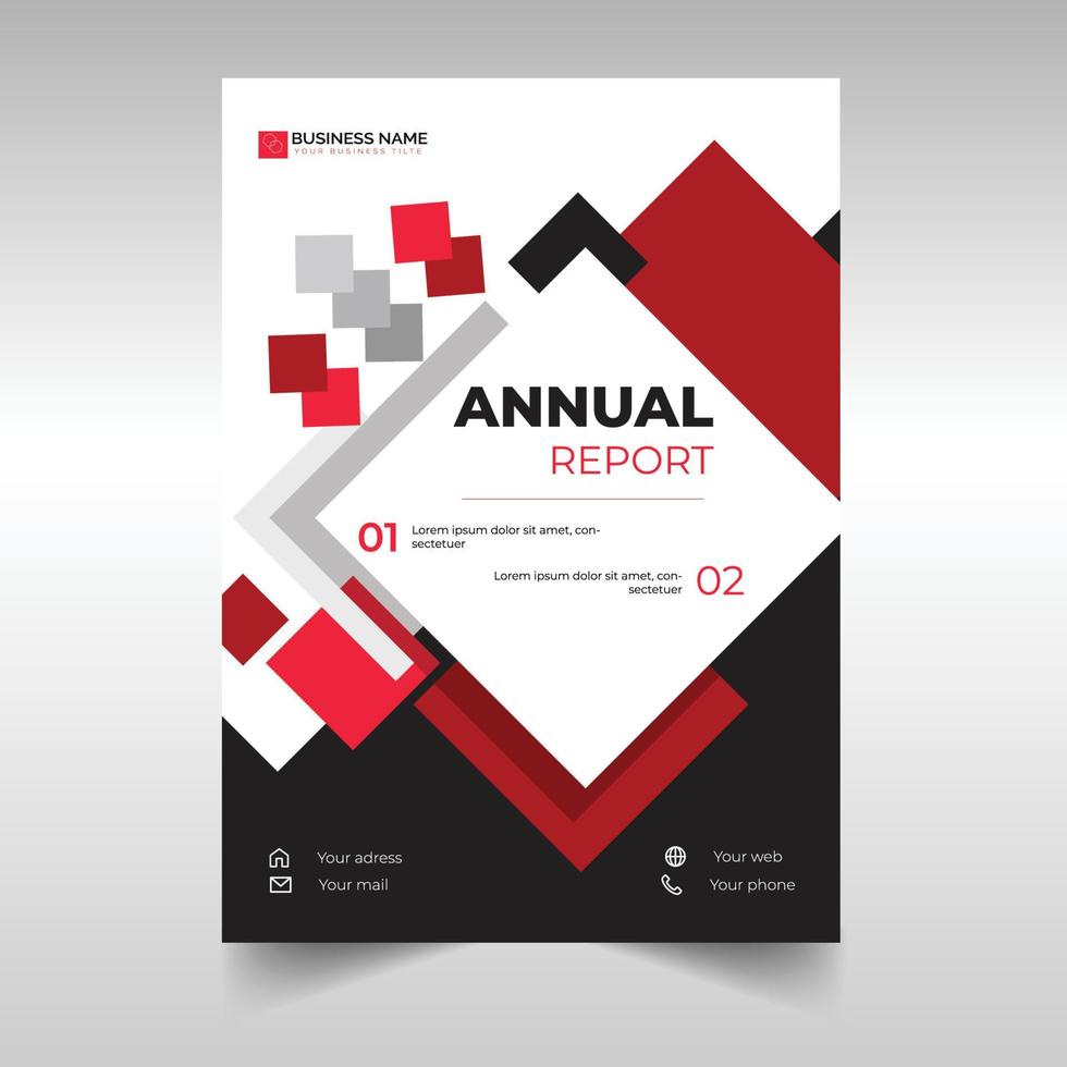 Annual report flyer template design vector