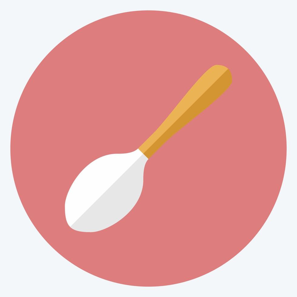 Icon Spoon - Flat Style - Simple illustration,Editable stroke good for education vector