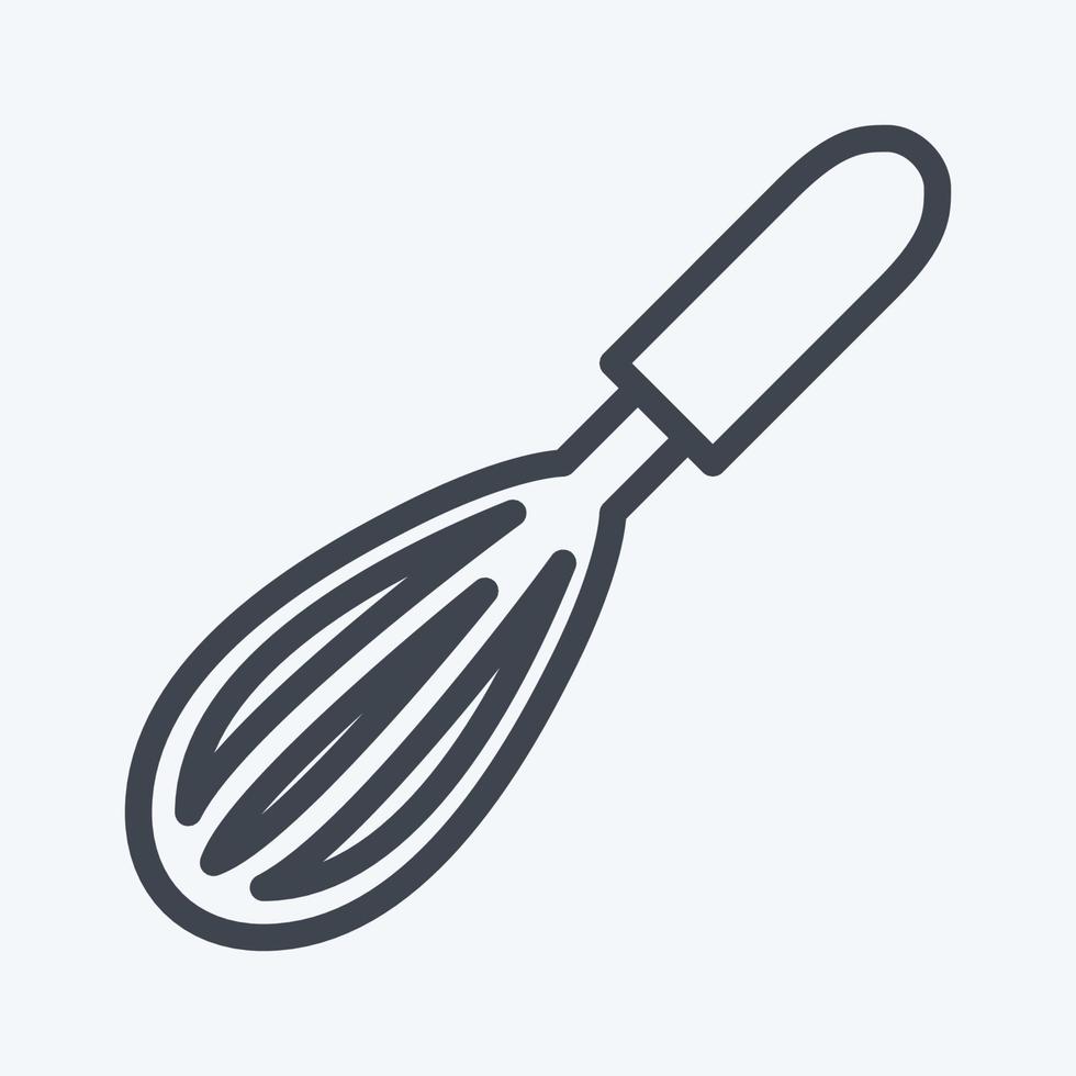 Icon Whisk - Line Style - Simple illustration,Editable stroke good for graphic design elements vector