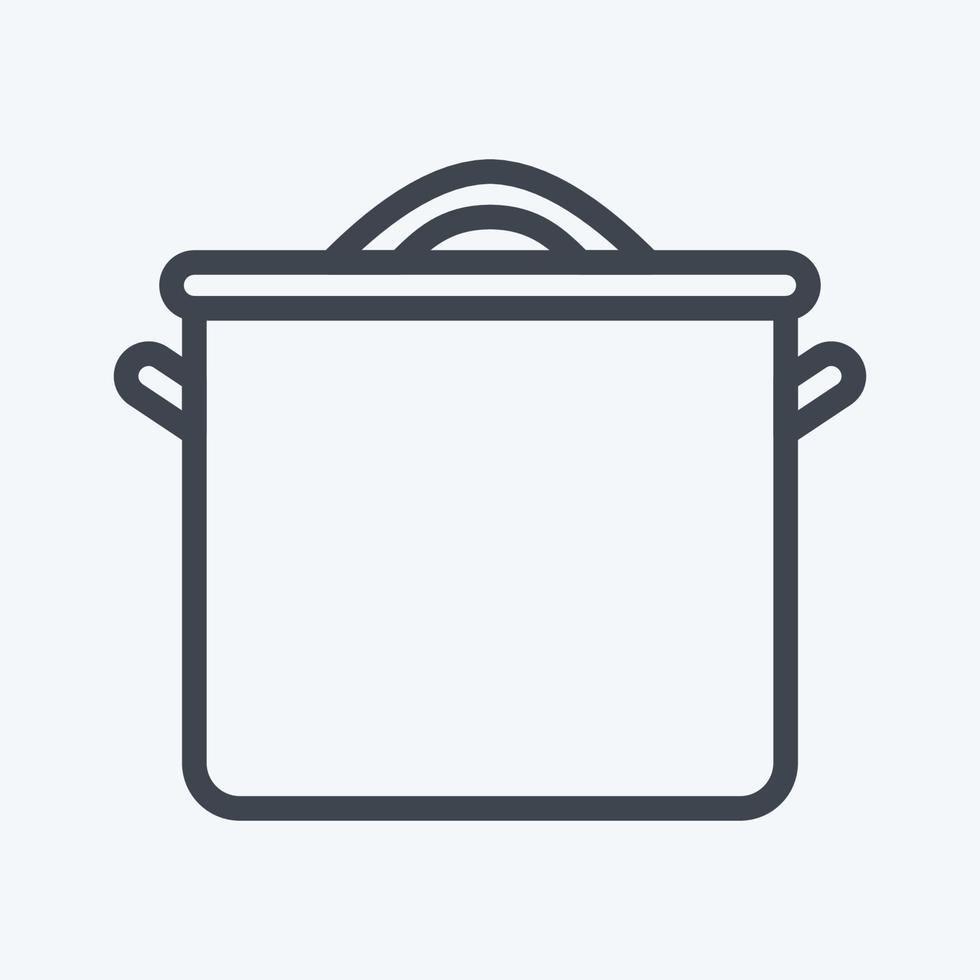 Icon Pot - Line Style - Simple illustration,Editable stroke good for presentation vector