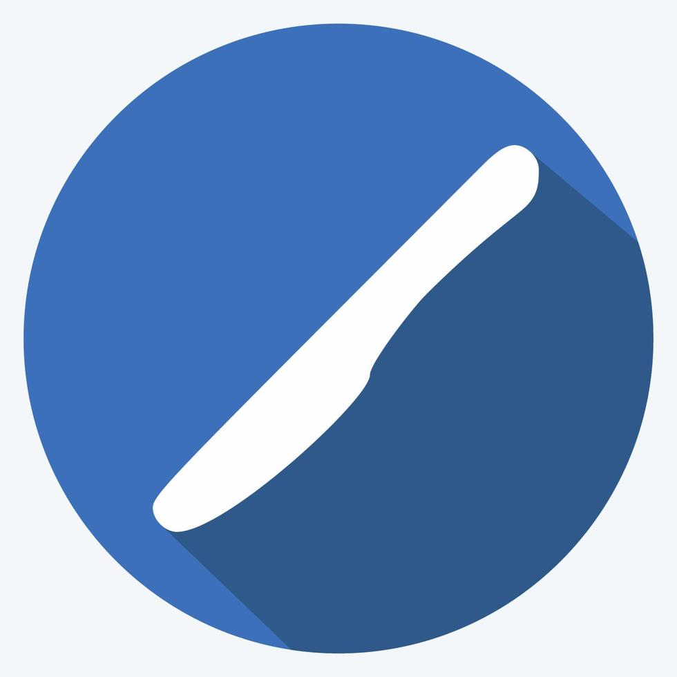 Icon Knife - Long Shadow Style - Simple illustration,Editable stroke  good for presentation vector