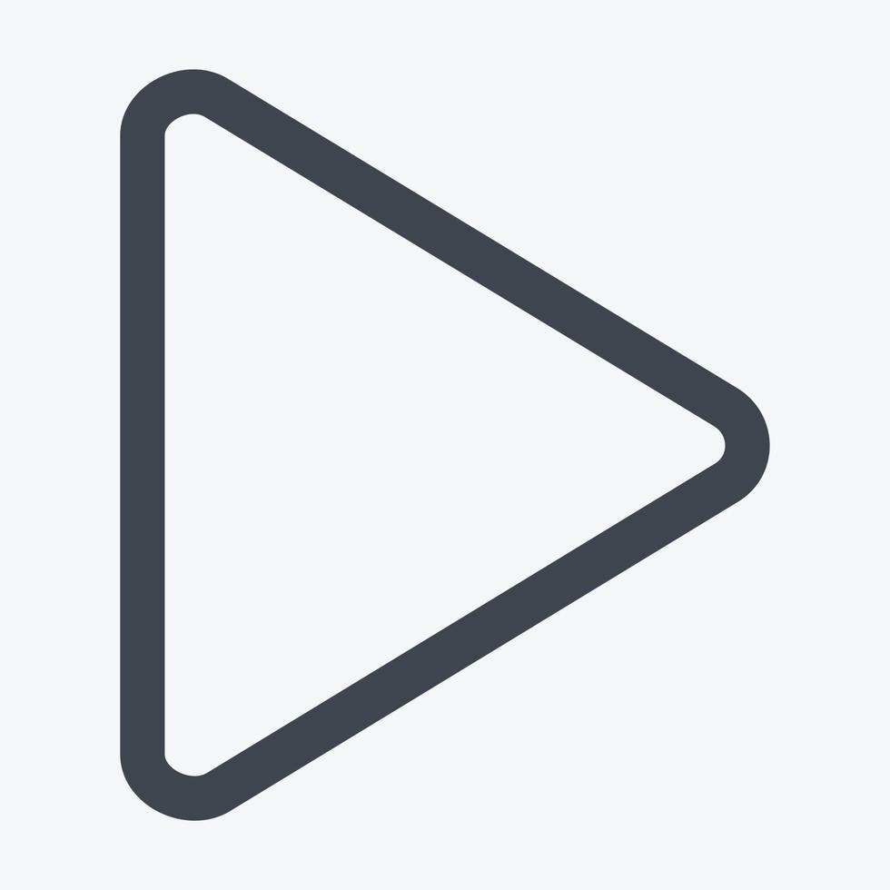 Icon Play - Line Style good for printing vector