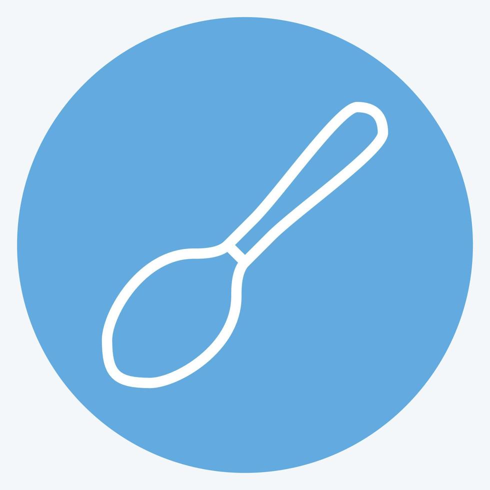 Icon Spoon - Blue Eyes Style - Simple illustration,Editable stroke good for presentation vector