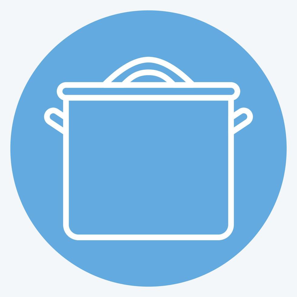 Icon Pot - Blue Eyes Style - Simple illustration,Editable stroke good for printing vector