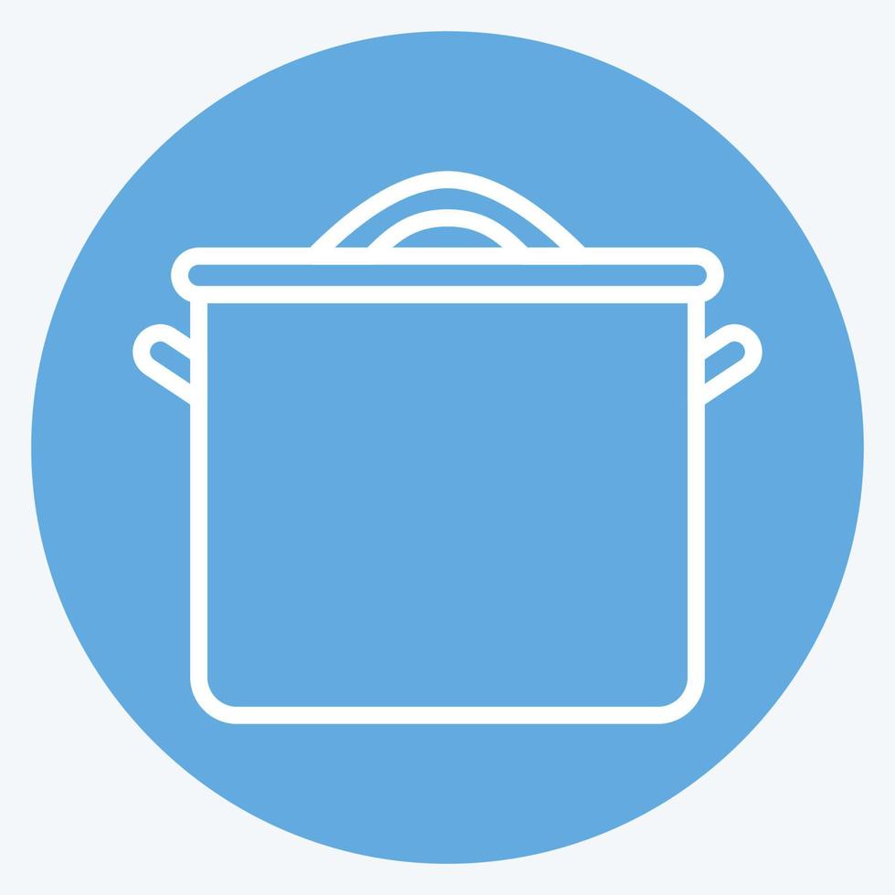 Icon Pot - Blue Eyes Style - Simple illustration,Editable stroke good for printing vector