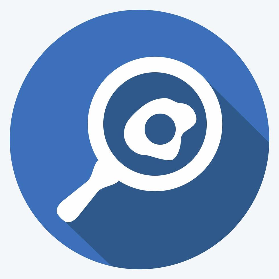 Icon Pan - Long Shadow Style - Simple illustration,Editable stroke good for graphic design elements vector