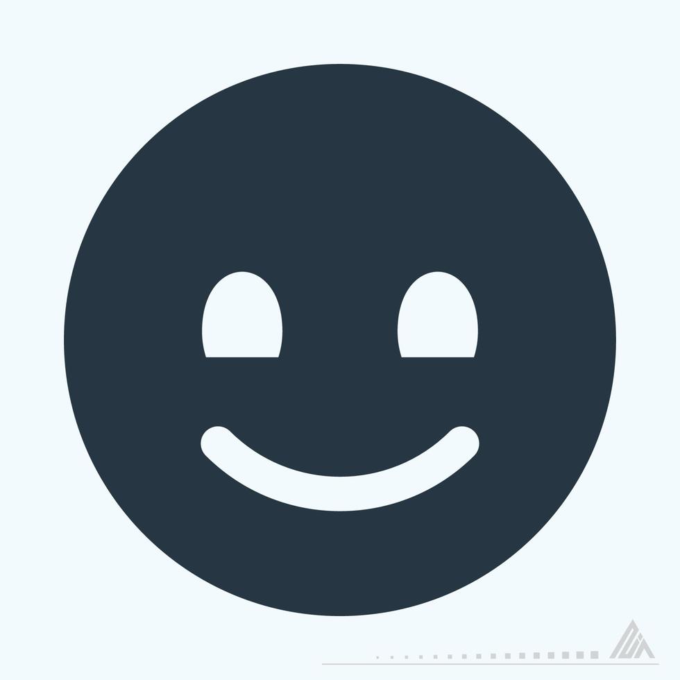 Icon Emoticon Smile - Glyph Style good for graphic design elements vector