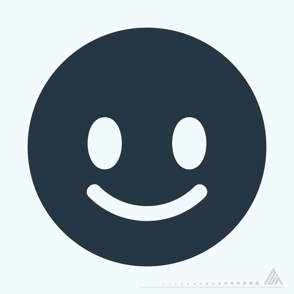 Icon Emoticon Smiley - Glyph Style good for graphic design elements vector