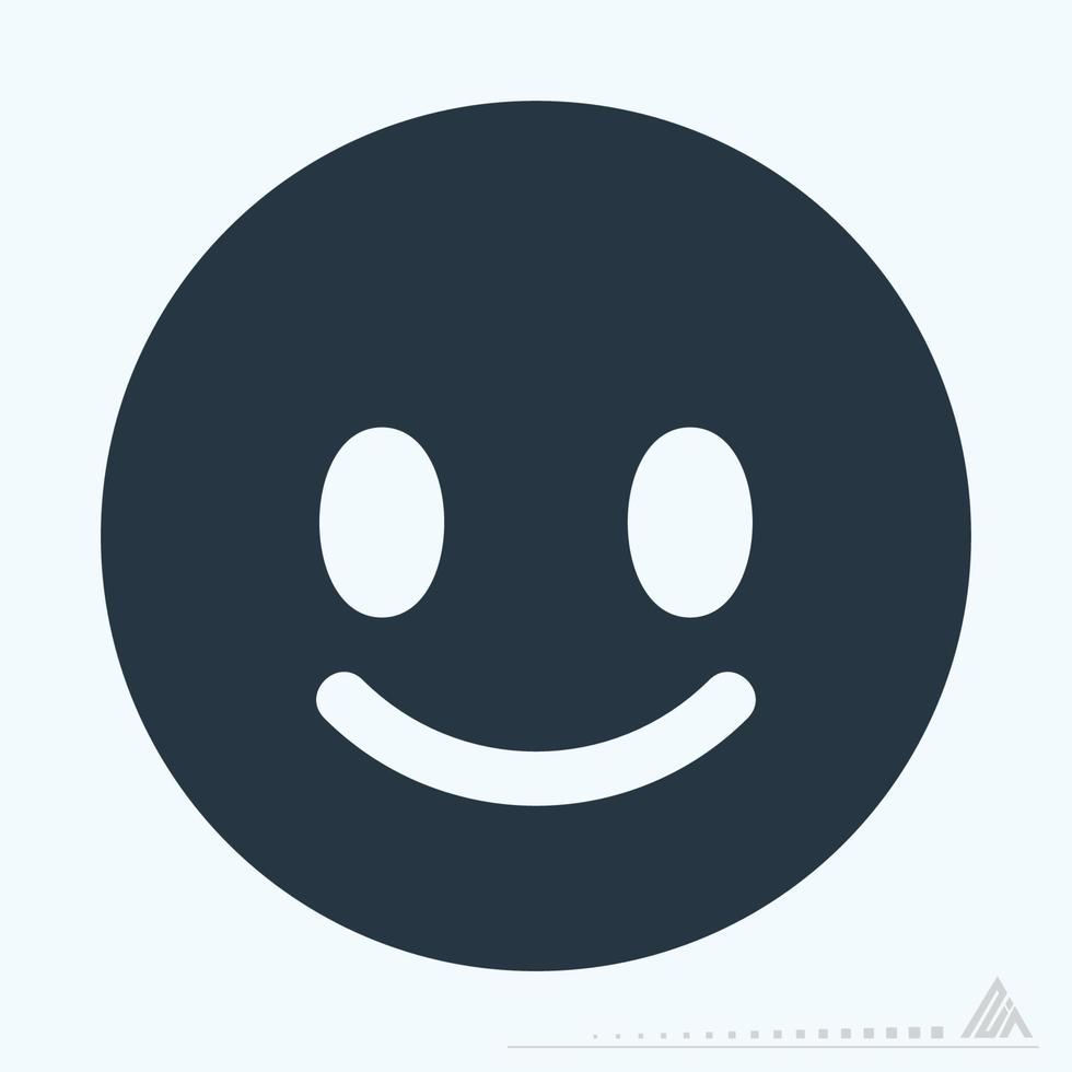 icono emoticono sonriente - estilo de glifo bueno para elementos de diseño gráfico vector