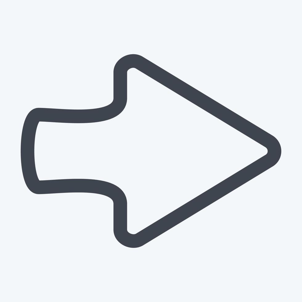 Icon Right 2 - Line Style good for graphic design elements vector