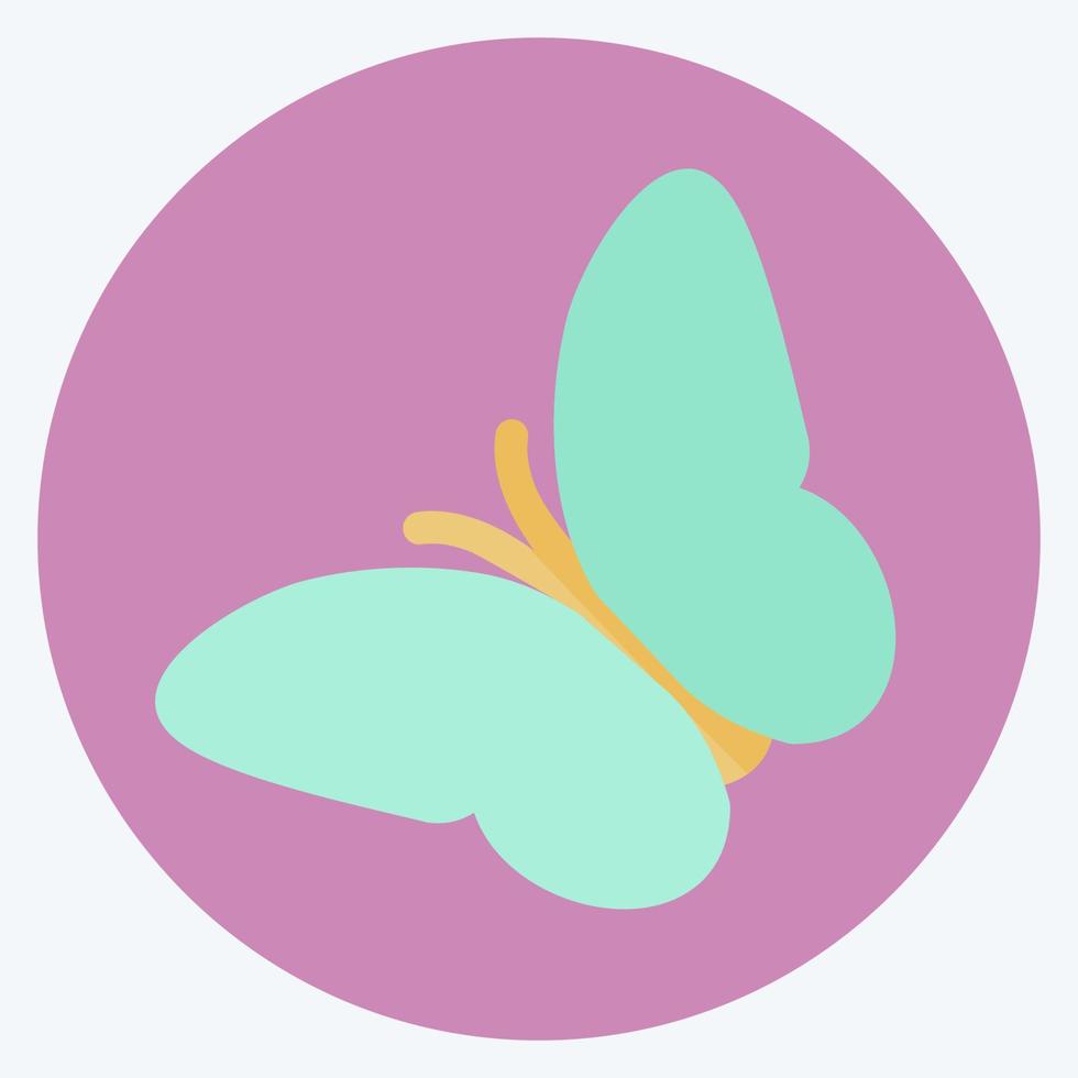 Butterfly Flying Icon in trendy flat style isolated on soft blue background vector