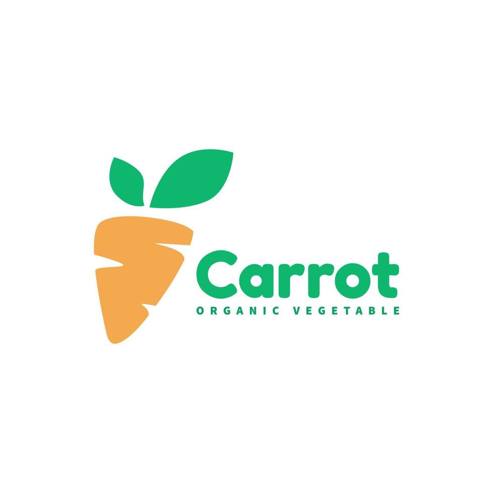 vector de logotipo de zanahoria naranja