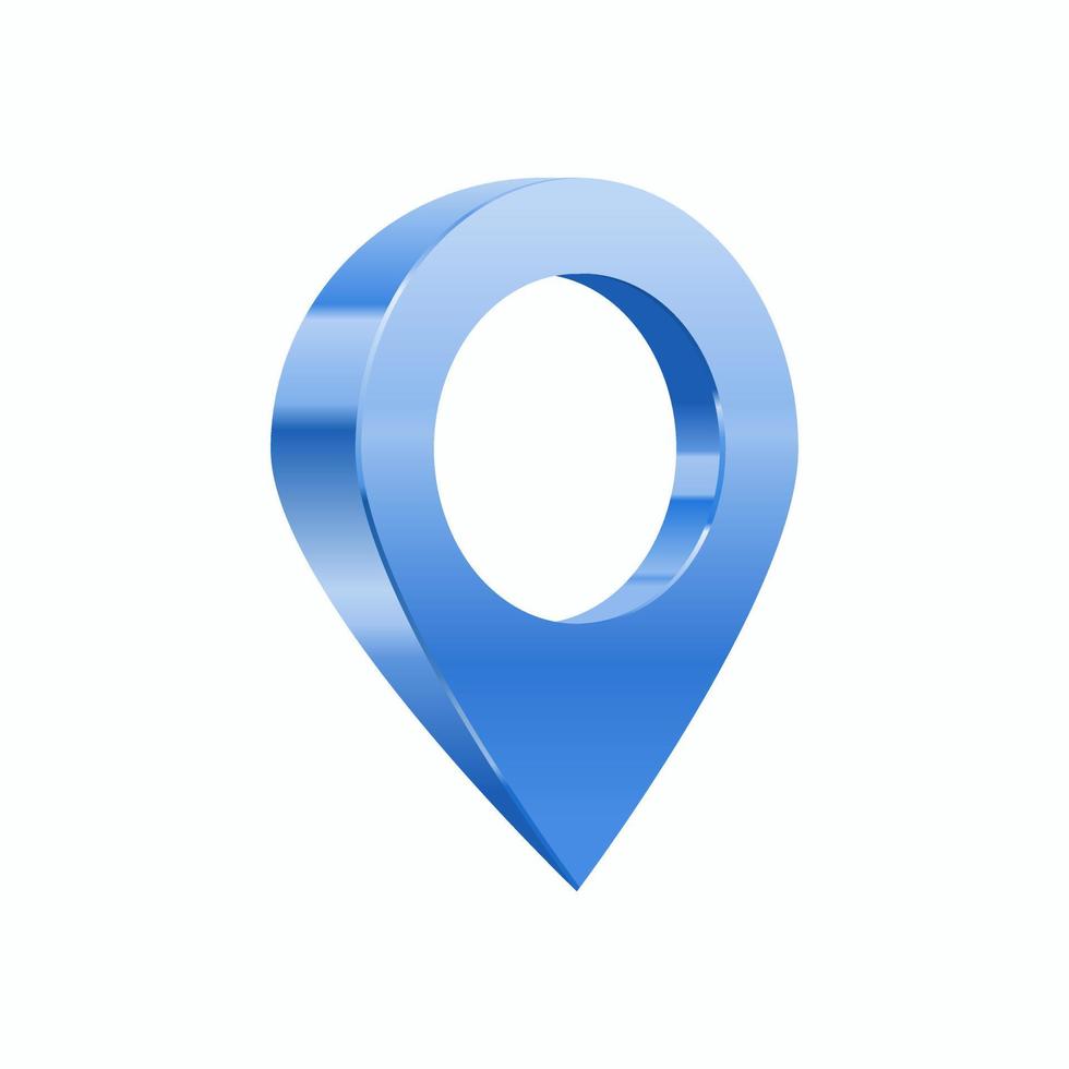 modern metalic location pin vector