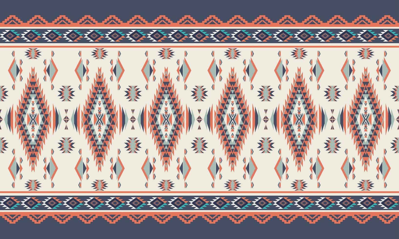 patrón étnico geométrico oriental. patrón sin costuras. diseño para tela, cortina, fondo, alfombra, papel tapiz, ropa, envoltura, batik, tela, ilustración vectorial. patrón de orzuelo vector