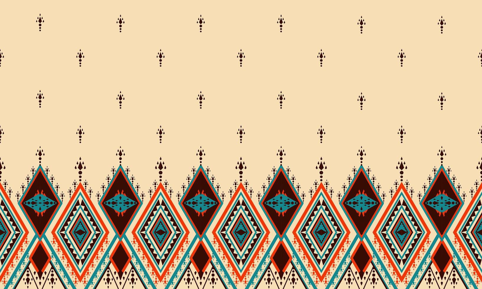 Geometric ethnic oriental ikat seamless pattern. vector